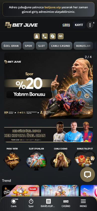 BetJuve_Casino_homepage_mobile