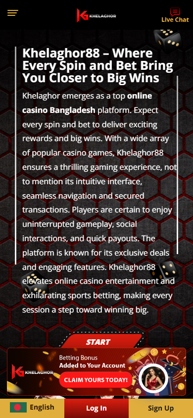Khelaghor_Casino_homepage_mobile