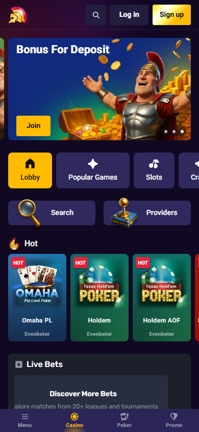 Legion_Casino_homepage_mobile