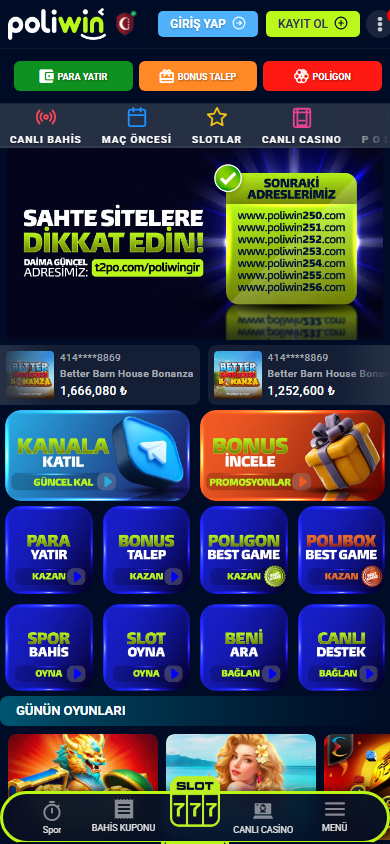 Poliwin365_Casino_homepage_mobile