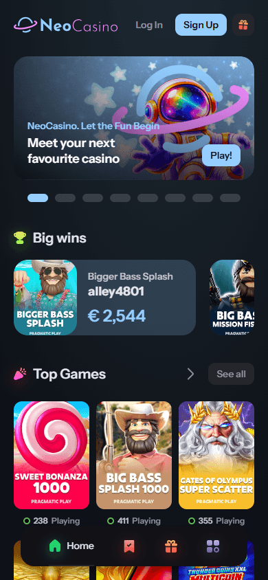 NeoCasino_homepage_mobile