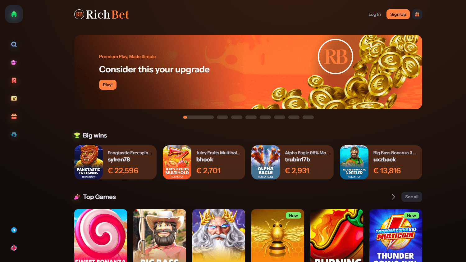 RichBet_Casino_homepage_desktop