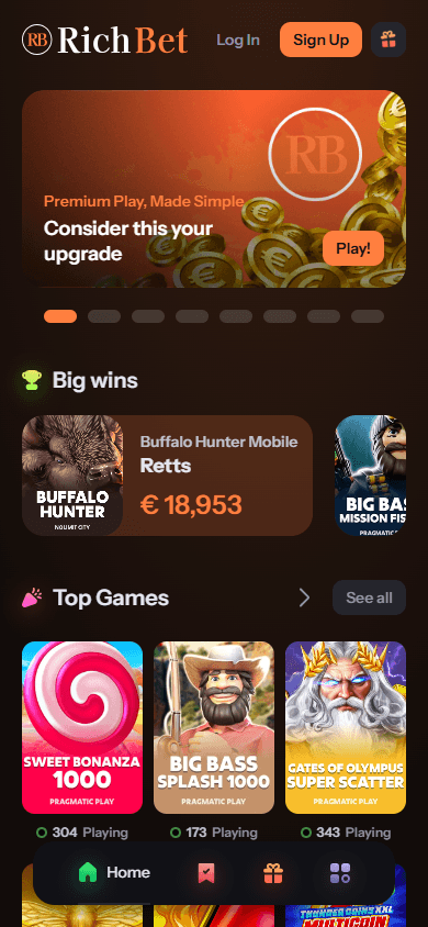 RichBet_Casino_homepage_mobile