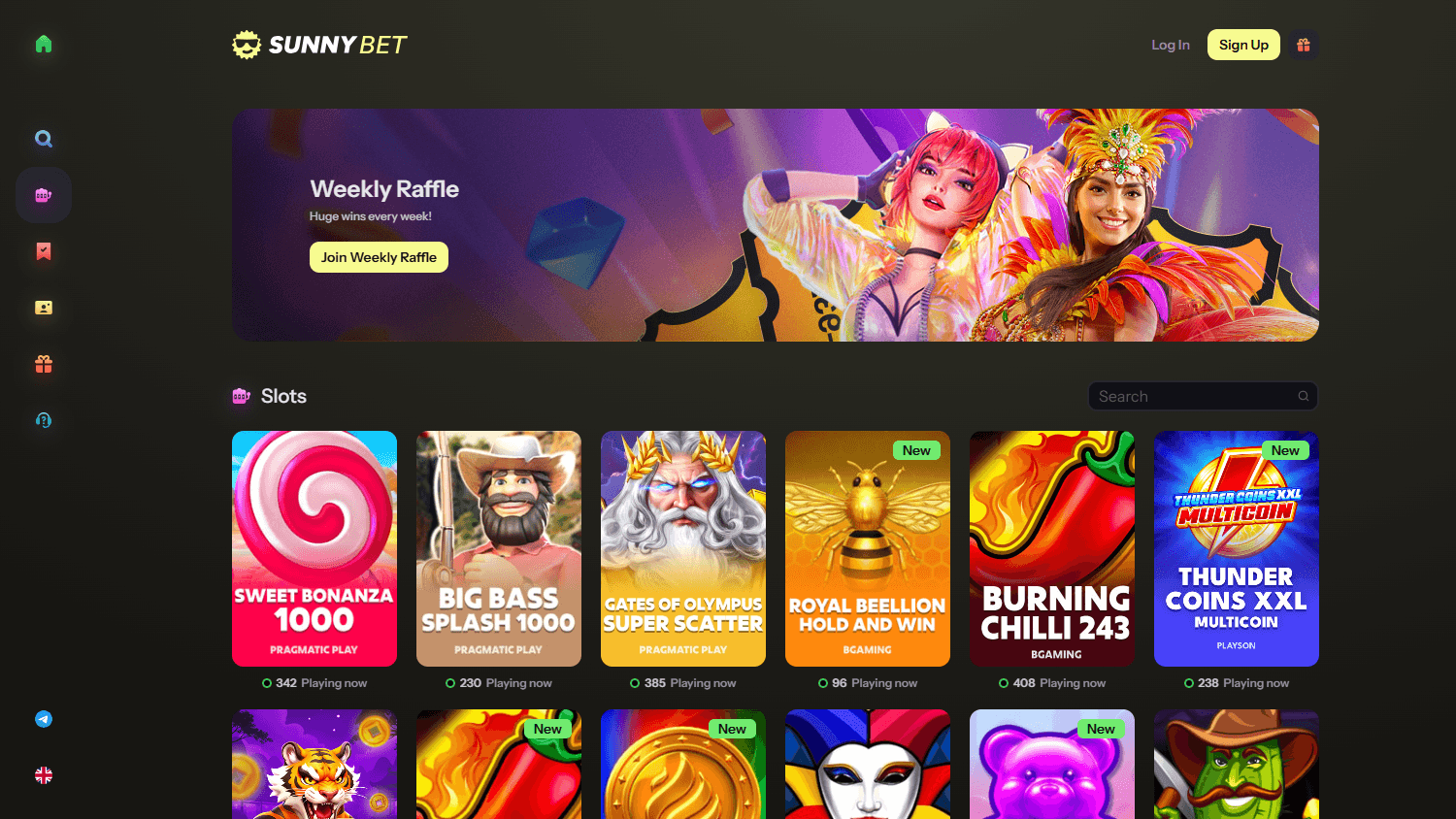 SunnyBet_Casino_game_gallery_desktop