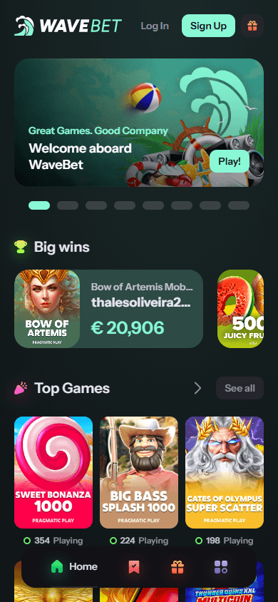 WaveBet_Casino_homepage_mobile