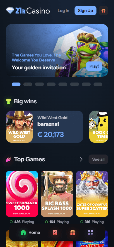 21k_Casino_homepage_mobile