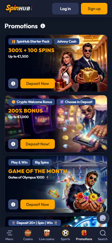 SpinHub_Casino_promotions_mobile