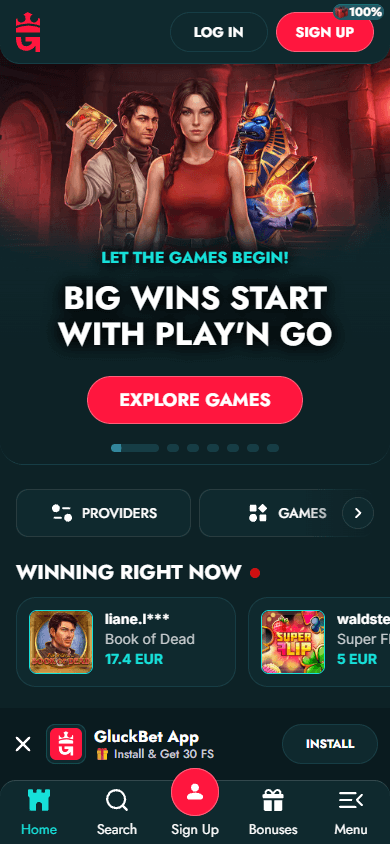 gluckbet_casino_homepage_mobile