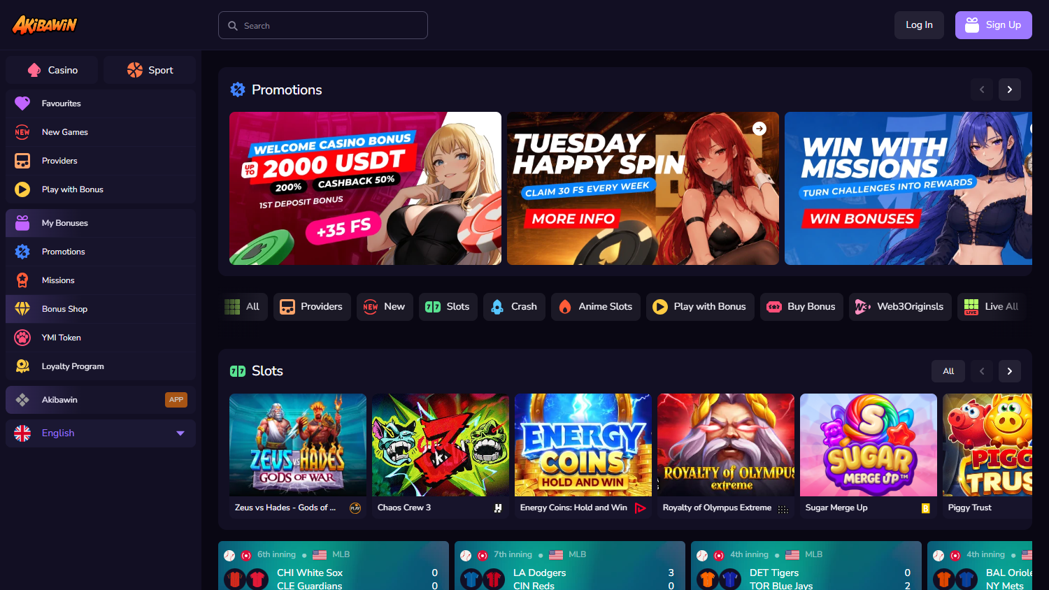 AkibaWin_Casino_homepage_desktop