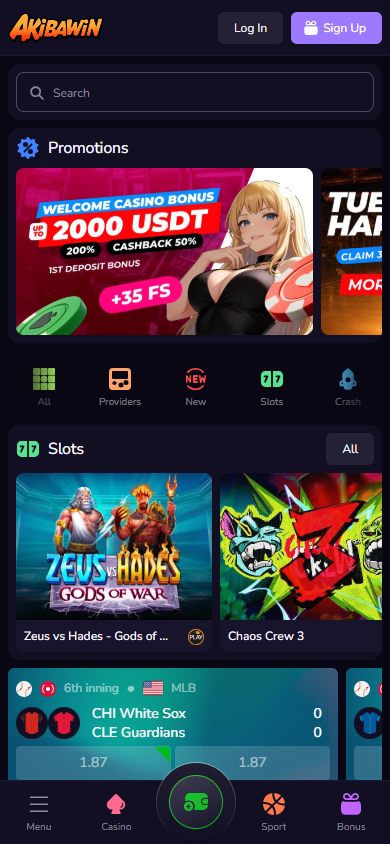 AkibaWin_Casino_homepage_mobile
