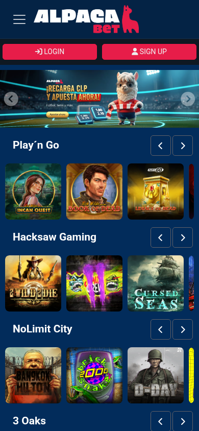 Alpacabet_Casino_homepage_mobile