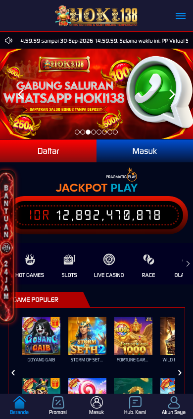 Hoki138_Casino_homepage_mobile