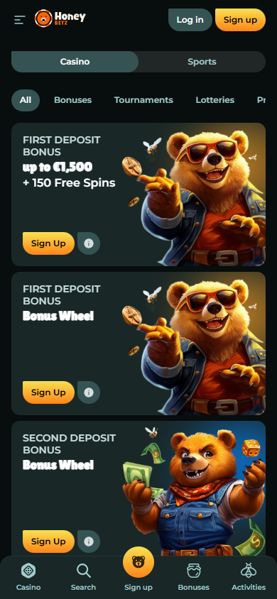 Honeybetz_Casino_promotions_mobile