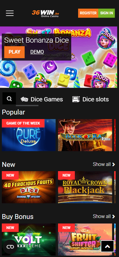 36win_casino_homepage_mobile