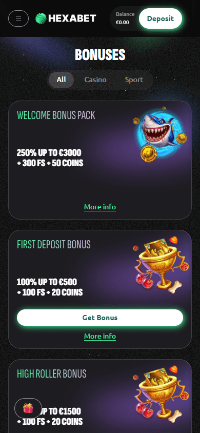 Hexabet_Casino_promotions_mobile