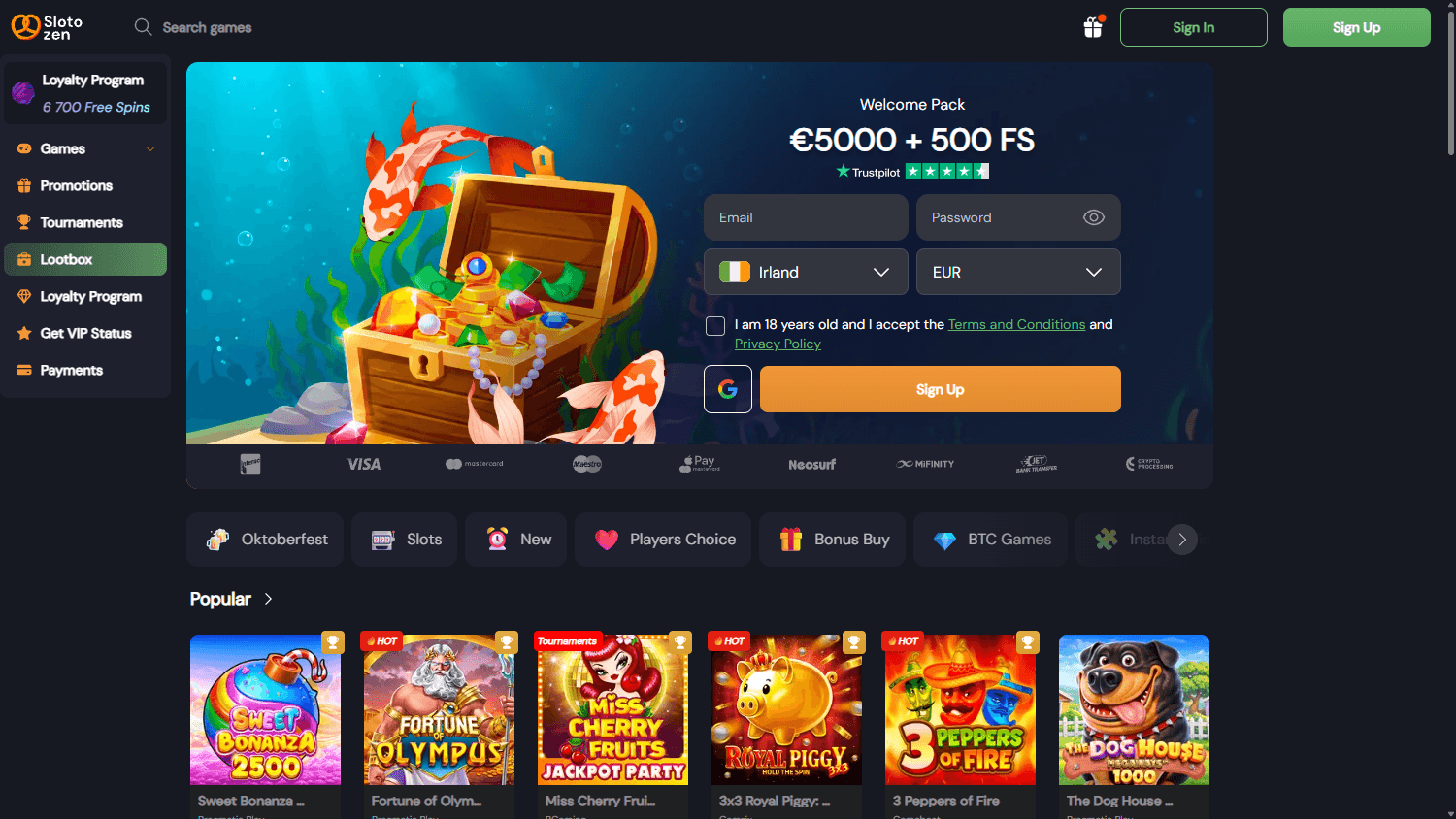 slotozen_casino_homepage_desktop