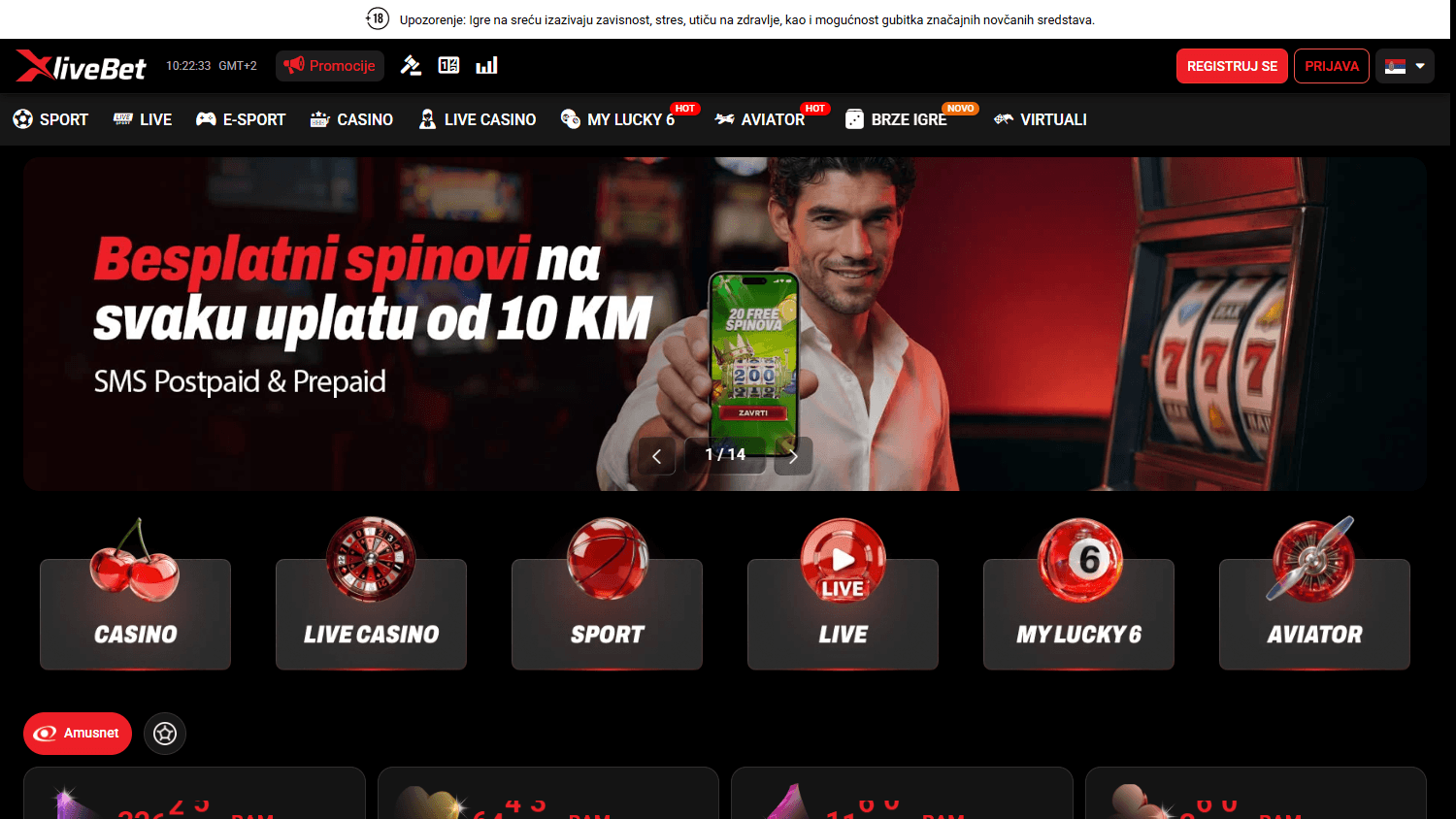 xlivebet_casino_homepage_desktop