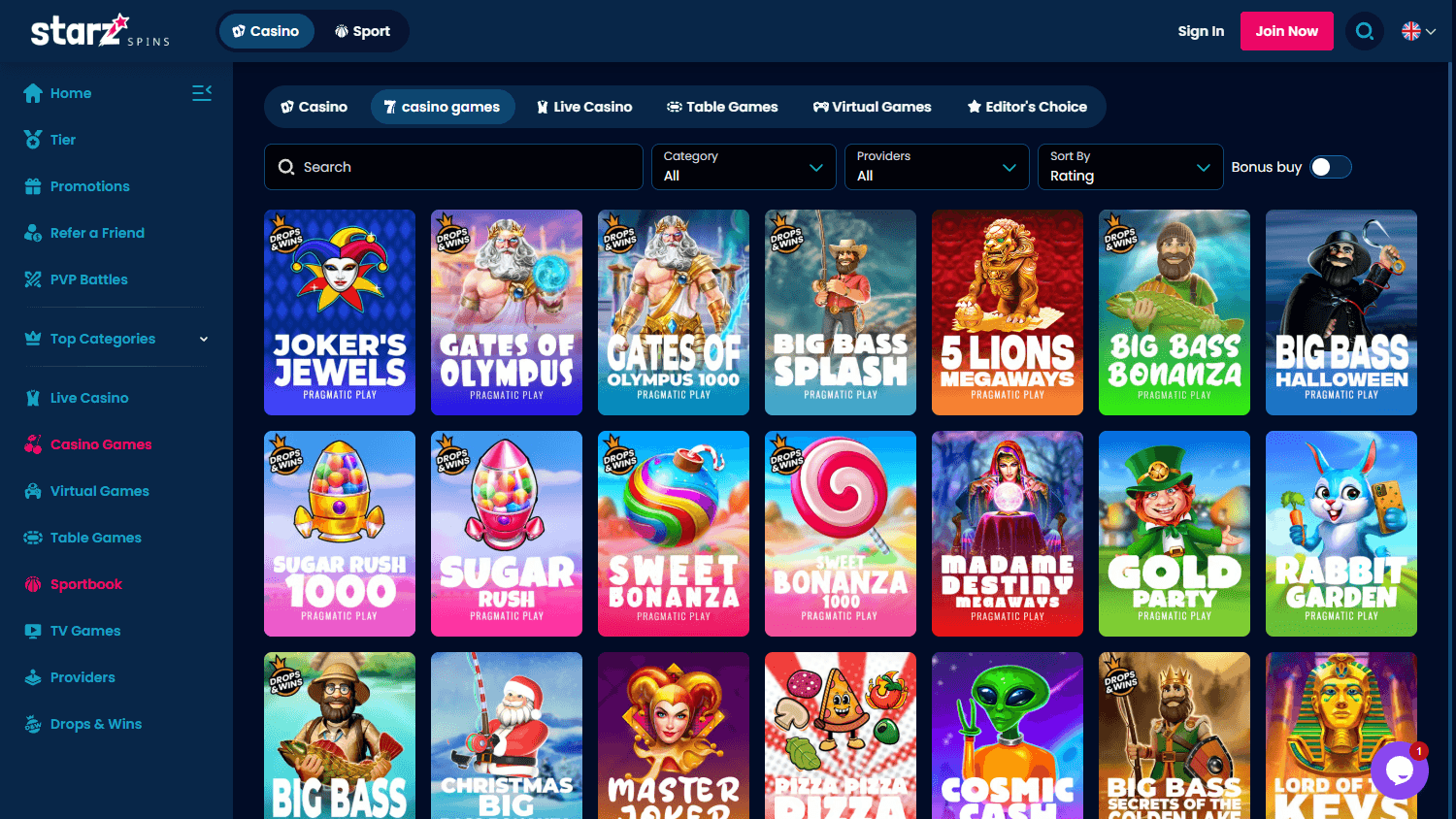 starzspins_casino_game_gallery_desktop