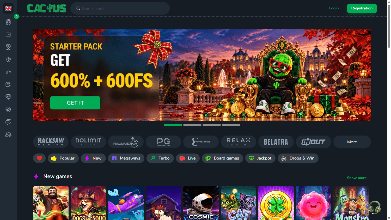 Cactus_Casino_homepage_desktop