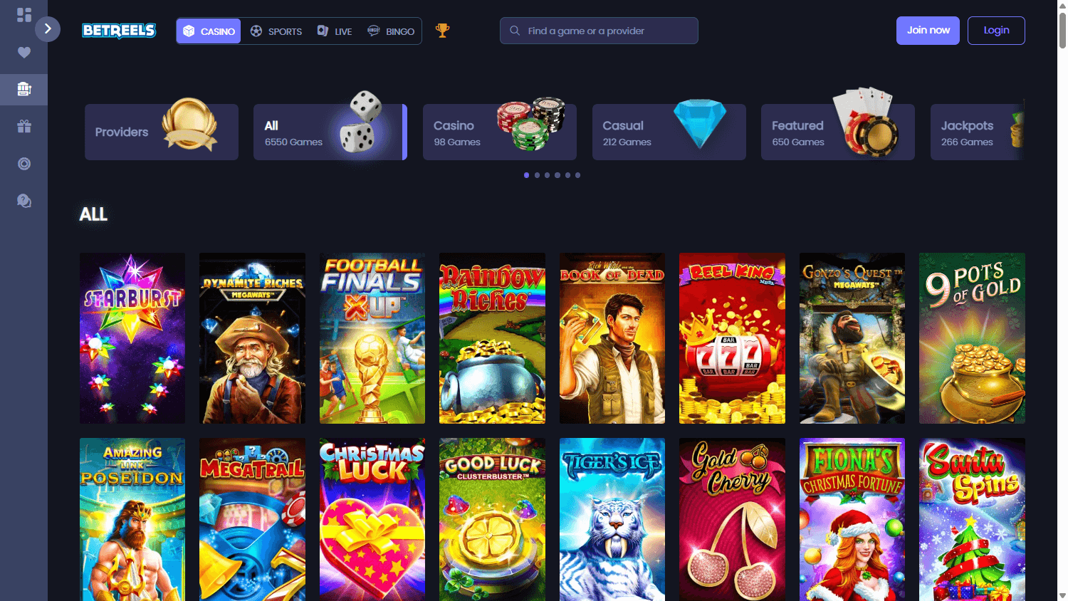 Betreels_Casino_game_gallery_desktop