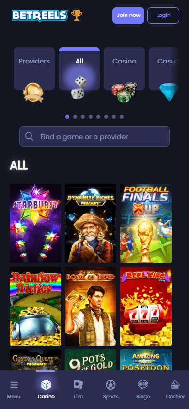 Betreels_Casino_game_gallery_mobile