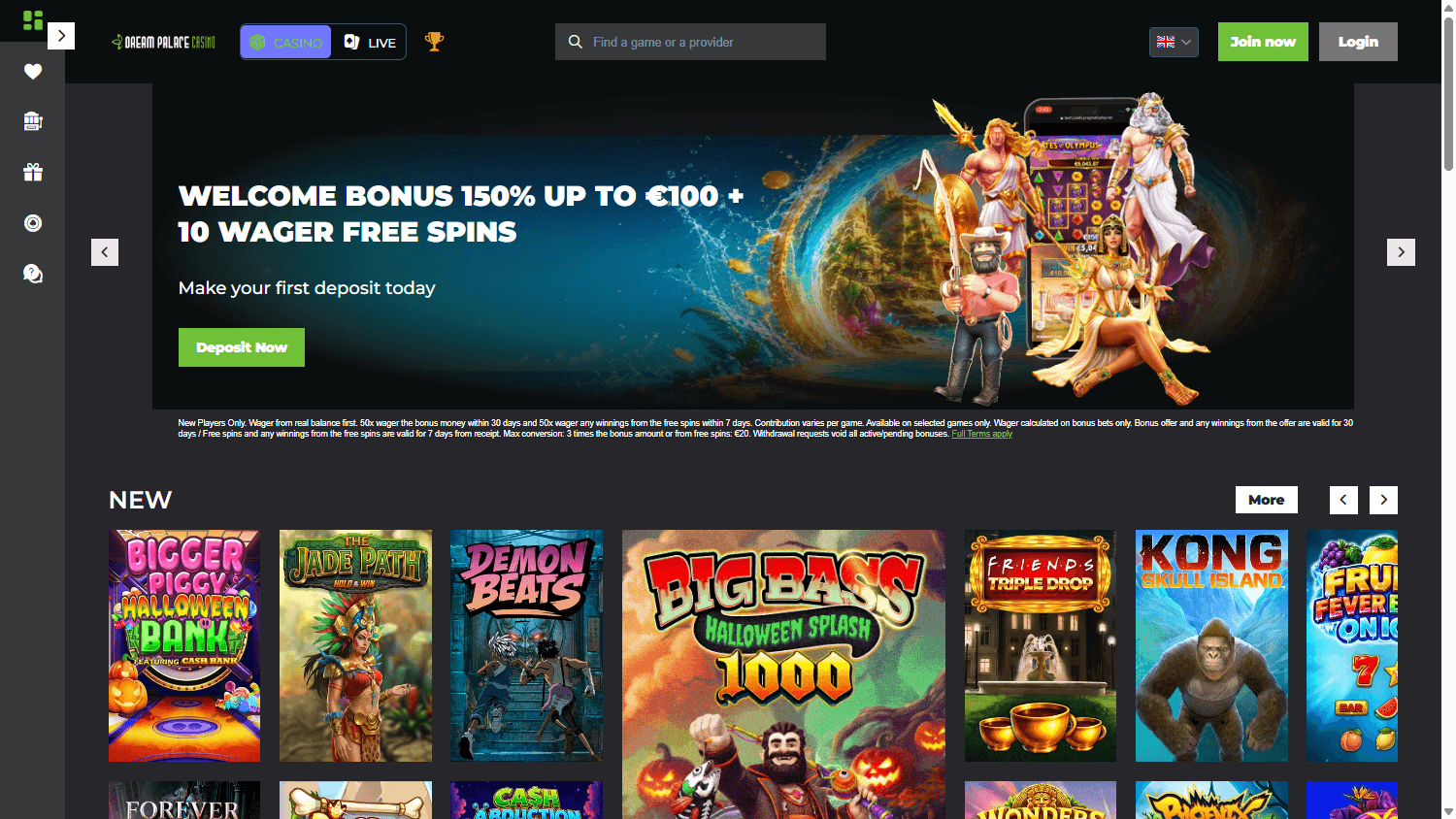 Dream_Palace_Casino_homepage_desktop