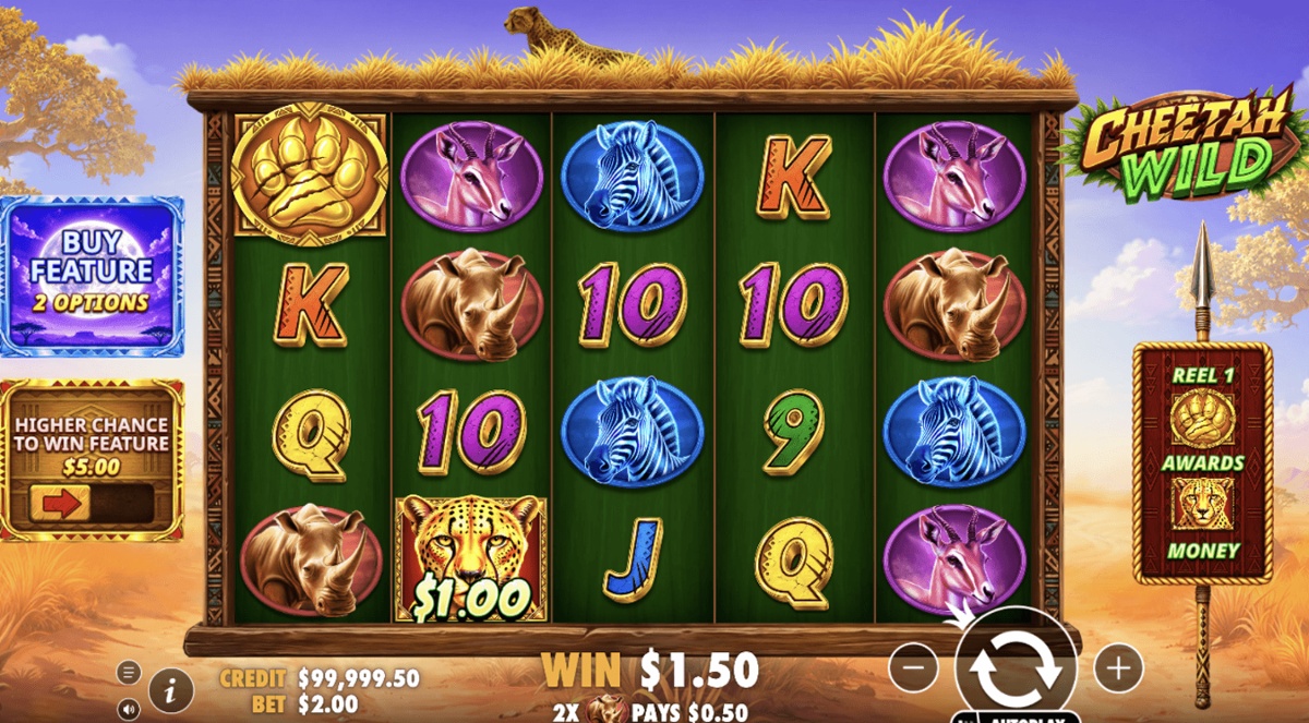 Cheetah Wild has a cheetah that paces back and forth on top of the reels