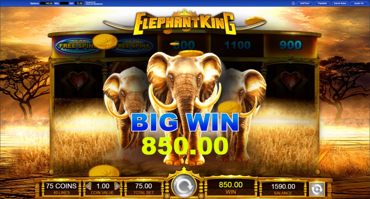 Elephant King slot & big win
