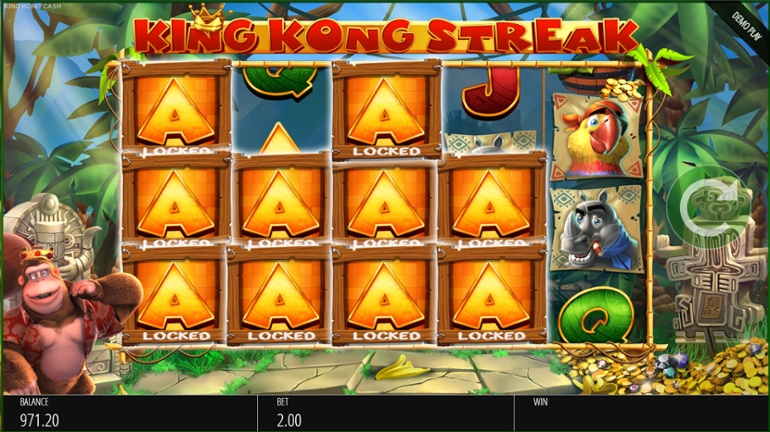 King Kong Cash Streak respin feature