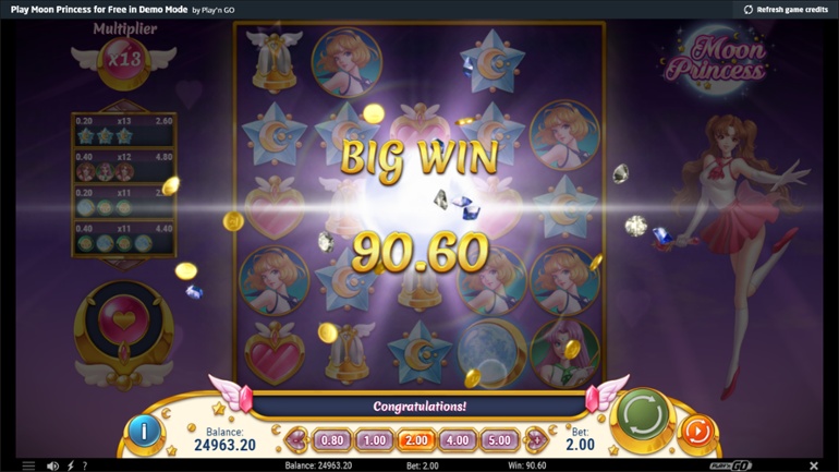 Moon Princess slot big win