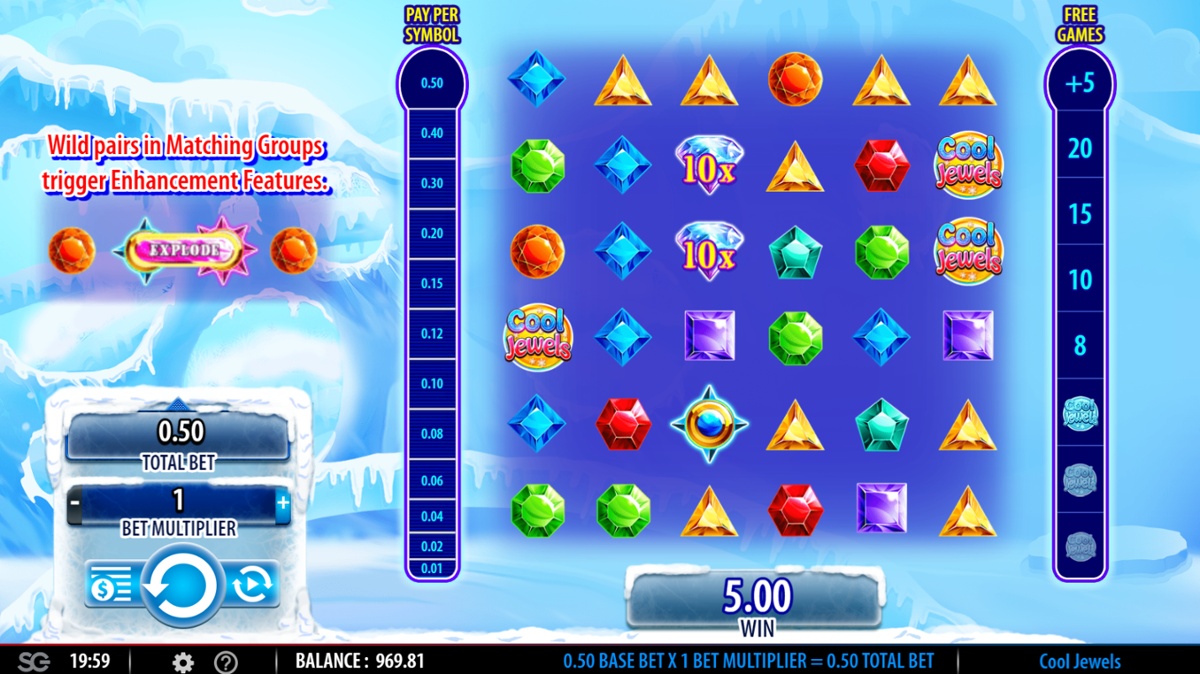 Cool Jewels guaranteed free spins win