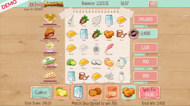 Baking Bonanza slingo win