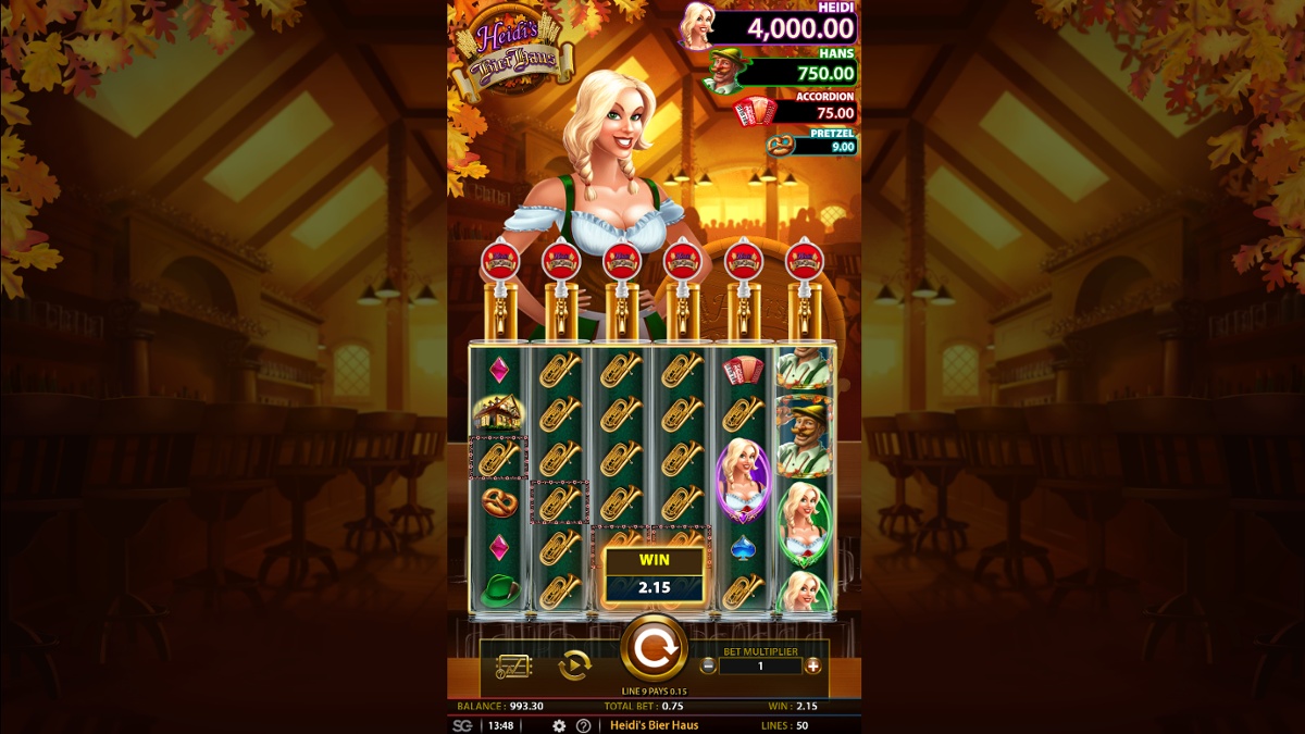 Heidi's BierHaus base game win