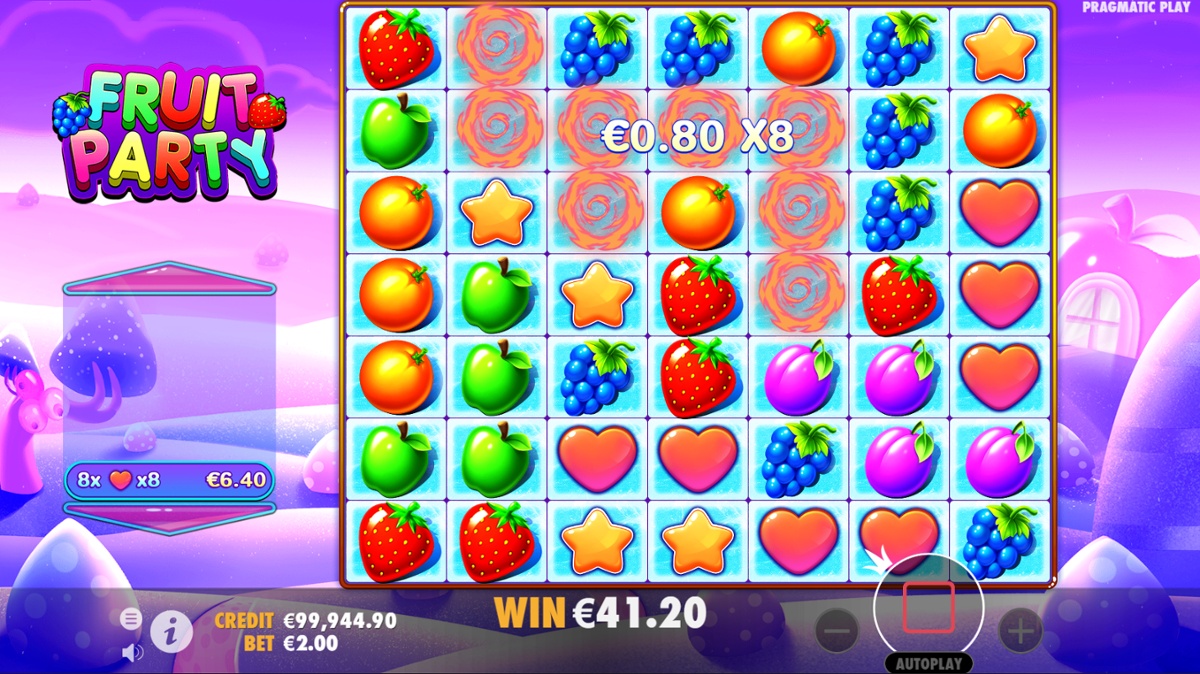 Fruit Party multiplier win