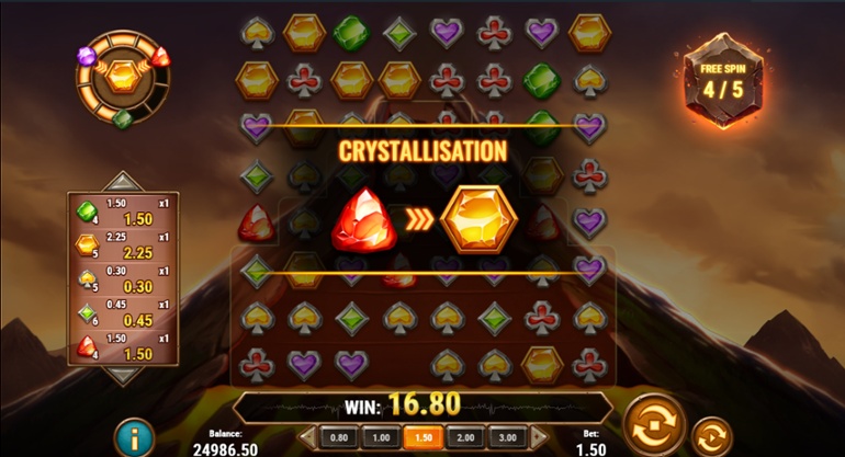 Gold Volcano scatter symbol feature