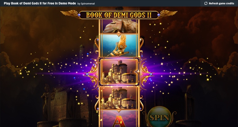 Book of Demi Gods II expanding symbol wheel