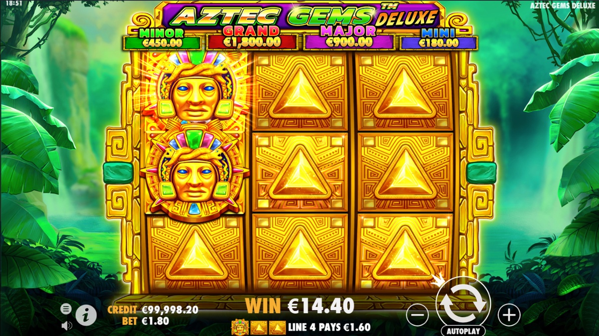 Aztec Gems Deluxe & Win with Wild symbols