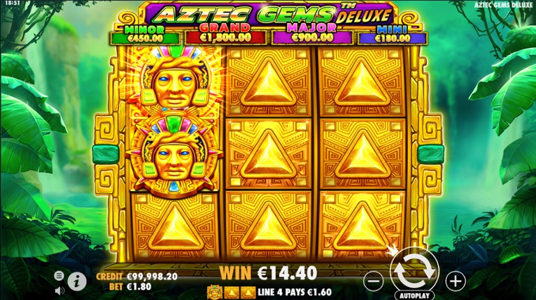 Aztec Gems Deluxe & Win with Wild symbols