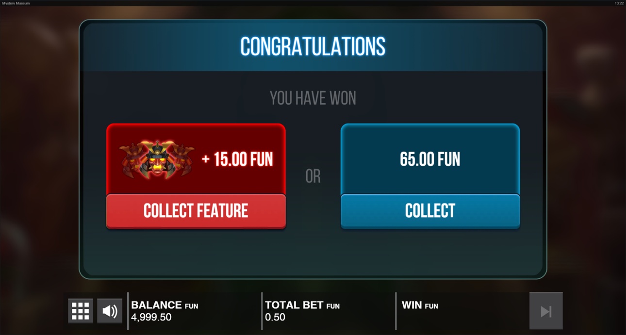 Mystery Museum slot Power Gamble choice