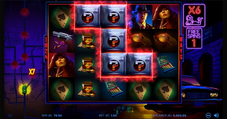 Cash Noire slot Mystery symbol covers Crime Zone