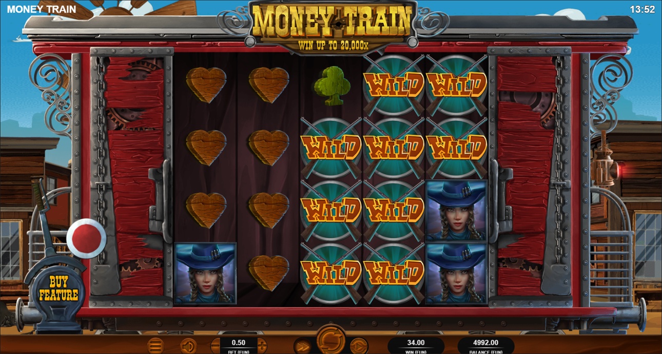 Money Train slot base game big win