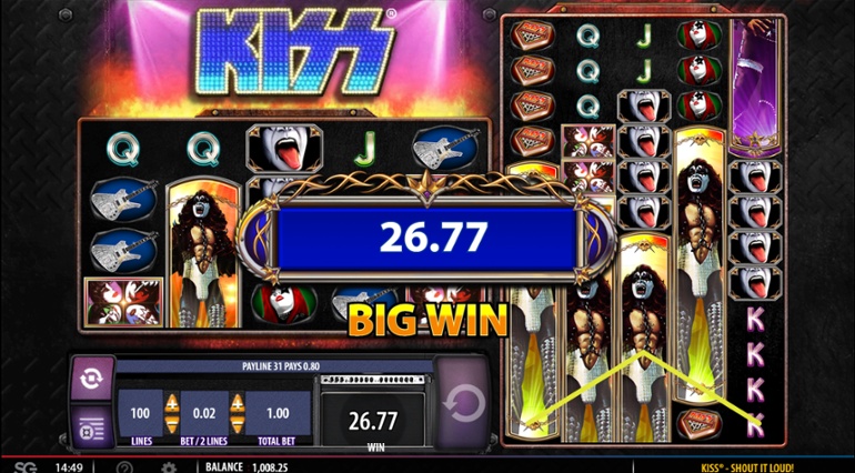 Kiss - Shout it Out Loud slot big win