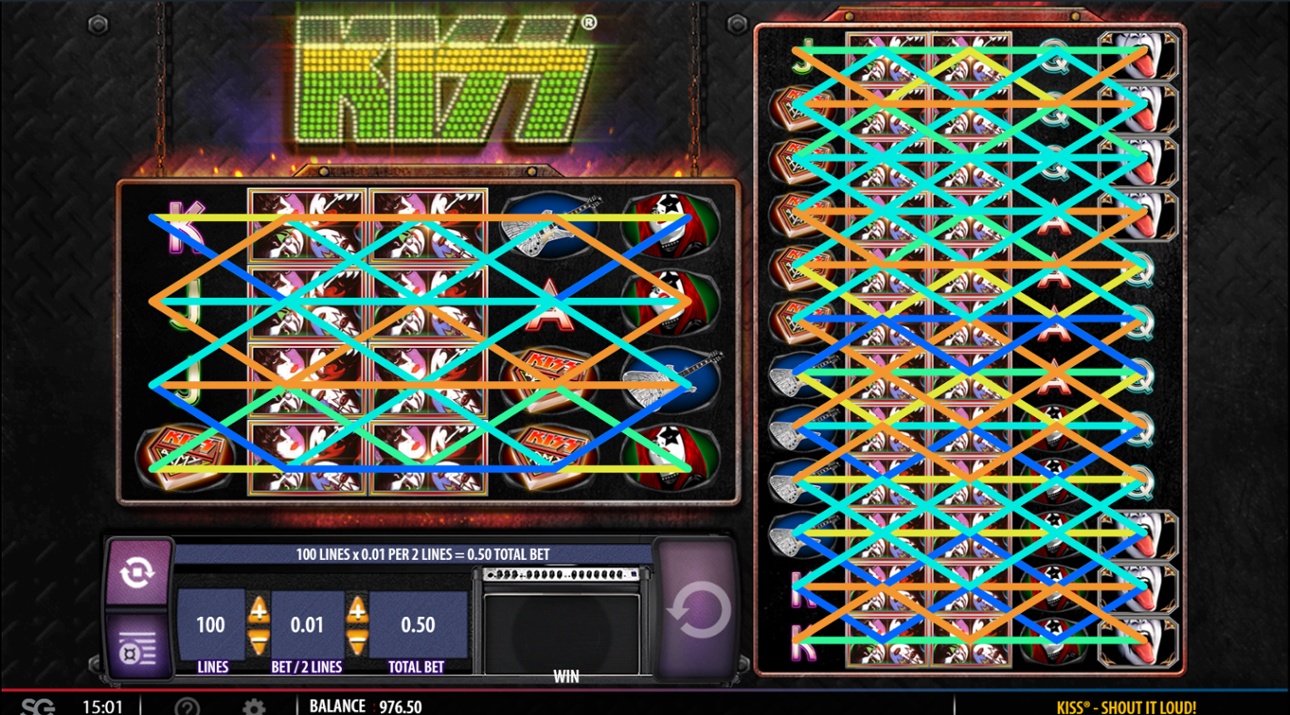 Kiss - Shout it Out Loud slot stacked Wild symbol win