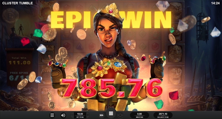 Cluster Tumble big win