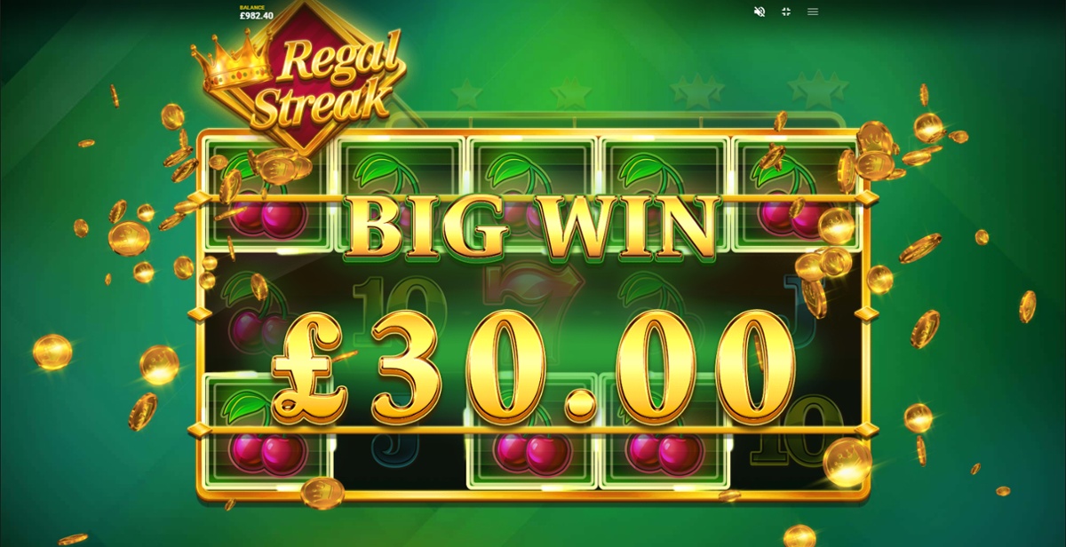 Regal Streak slot big win