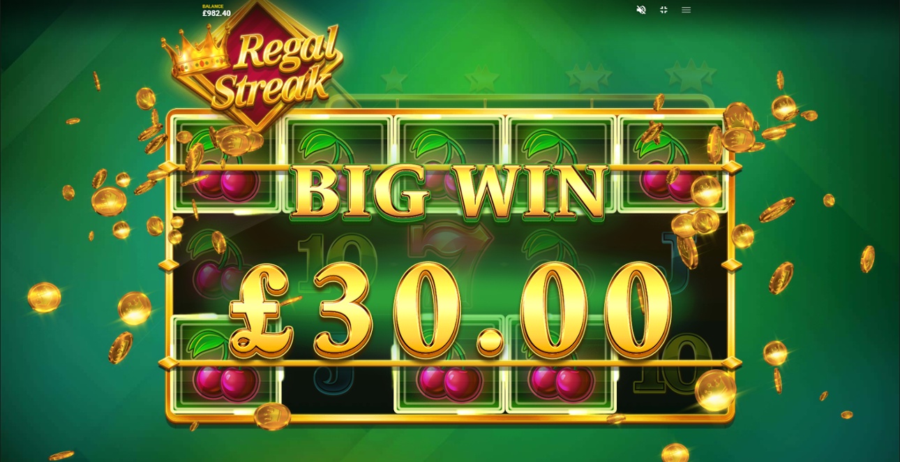 Regal Streak slot big win