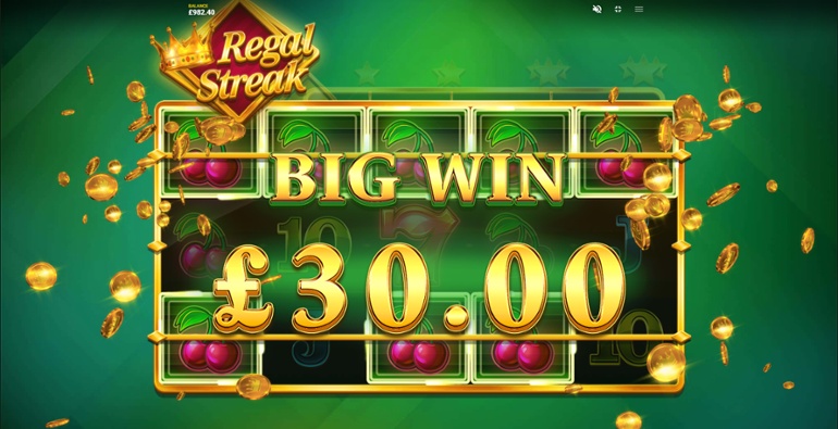 Regal Streak slot big win