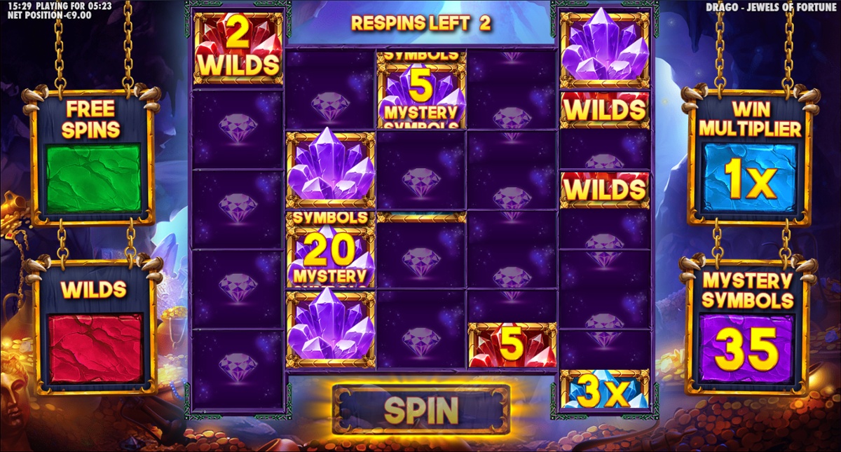 Drago - Jewels of Fortune: Free spins respin feature