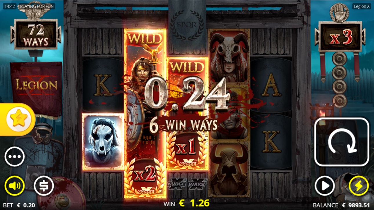 Legion X slot Expanding Wild symbol multiplier