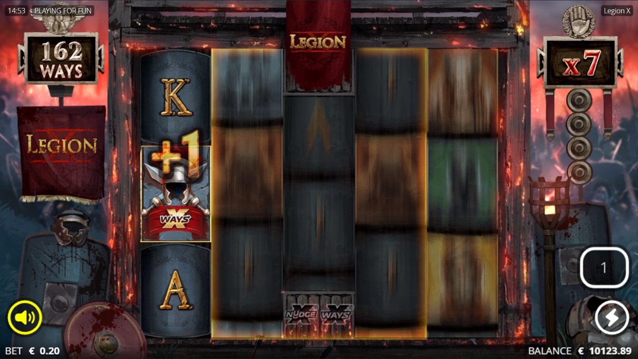 Legion X slot xWays or xNudge symbol adds extra spin